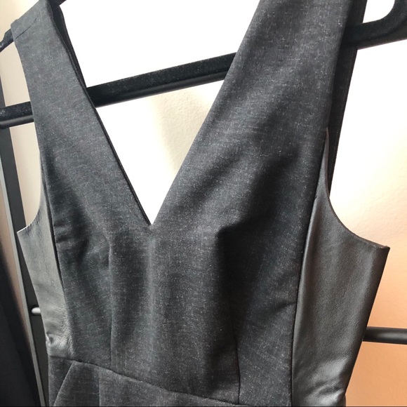 Madewell Leather Inset Ponte Dress, Size 0 - Picture 7 of 8